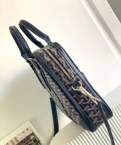 Fake Goyard Ambassade Briefcase Dark Blue - ultra-realistic fake purse