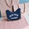 Fake Miu Miu Matelassé Denim Blue - best quality fake designer bag
