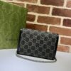 Replica Gucci Dionysus GG Chain Wallet Denim Black - best quality fake designer bag