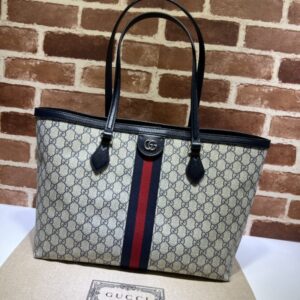 Replica Gucci Ophidia Medium Tote Black - top-grade luxury bag dupe