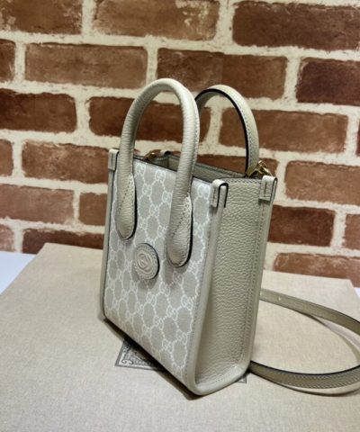 Replica Gucci Ophidia Mini Tote Bag White - premium superclone handbag