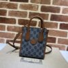 Fake Gucci Ophidia Mini Tote Bag Blue Denim - high-end replica designer purse