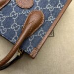 Replica Gucci Ophidia Mini Tote Bag Blue Denim - high-quality designer bag dupe