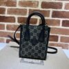 Fake Gucci Ophidia Mini Tote Bag Black Denim - ultra-realistic fake purse