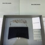 Replica Balenciaga Hourglass On Chain Shine Black - top-grade luxury bag dupe