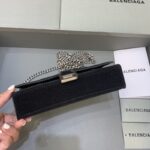 Replica Balenciaga Hourglass On Chain Shine Black - top-grade luxury bag dupe