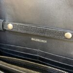 Replica Balenciaga Hourglass On Chain Shine Black - elite factory replica handbag