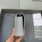 Replica Balenciaga Hourglass On Chain Shine Silver - high-quality designer bag dupe