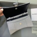 Replica Balenciaga Hourglass On Chain Shine Silver - 1:1 premium replica handbag