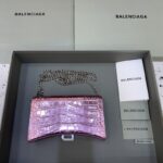 Replica Balenciaga Hourglass On Chain Shine Purple - high-quality designer bag dupe