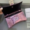 Replica Balenciaga Hourglass On Chain Shine Purple - best quality fake designer bag