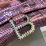 Replica Balenciaga Hourglass On Chain Shine Purple - designer handbag clone