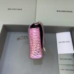 Replica Balenciaga Hourglass On Chain Shine Purple - top-grade luxury bag dupe