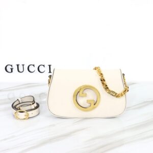 Fake Gucci Blondie Leather White - elite factory replica handbag