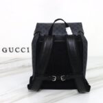 Réplica de mochila Gucci con doble G entrelazada negra: imitación de bolso de lujo de primera calidad
