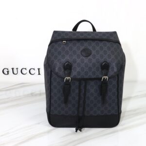Replica Gucci Interlocking Double G Backpack Black - top-grade luxury bag dupe