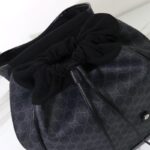 Réplica de mochila Gucci con doble G entrelazada negra: imitación de bolso de lujo de primera calidad