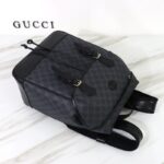 Réplica de mochila Gucci con doble G entrelazada en negro: bolso de diseñador de alta gama.