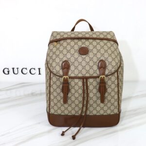 Fake Gucci Interlocking Double G Backpack Beige - affordable luxury replica bag