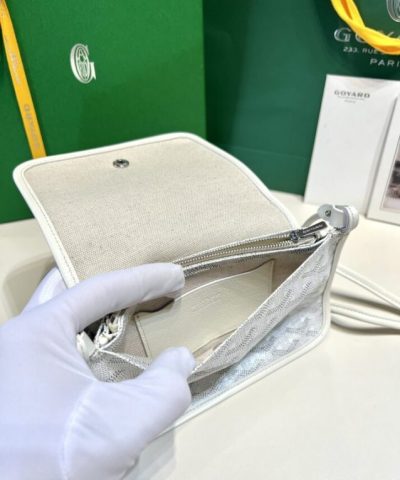Fake Goyard Plumet Pocket Wallet White - affordable luxury replica bag