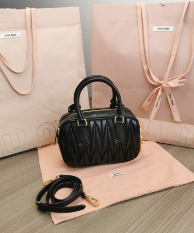 Fake Miu Miu Arcadie Small Black - high-quality designer bag dupe