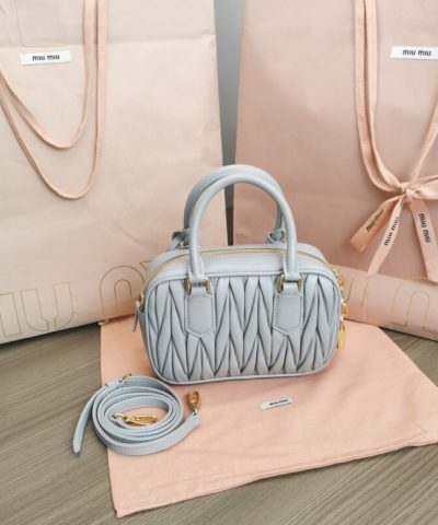 Replica Miu Miu Arcadie Small Light Blue - top-grade luxury bag dupe