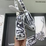 Replica Balenciaga Le Cagole Graffiti White