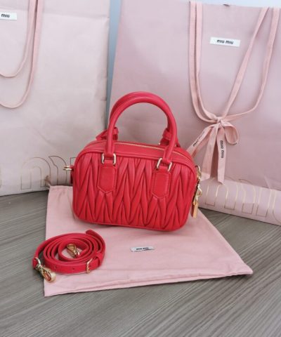 Fake Miu Miu Arcadie Small Red - best quality fake designer bag