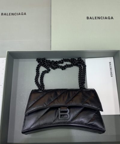 Replica Balenciaga Crush Small Full Black - affordable designer bags