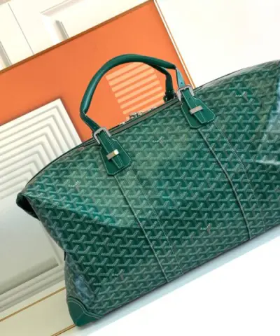 Fake Goyard Bowling 55 Bag Green - top-grade luxury bag dupe