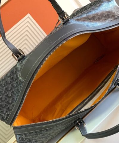 Fake Goyard Bowling 55 Bag Black Brown - high-quality designer bag dupe