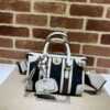 Fake Gucci Gucci Bauletto Top Handle White Black - high-quality designer bag dupe