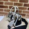 Fake Gucci Gucci Bauletto Top Handle White Black - top-grade luxury bag dupe