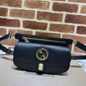 Fake Gucci G Blondie Waist Canvas Black - affordable luxury replica bag