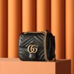 Gucci GG Marmont Square Black Replica - Yüksek kaliteli tasarımcı çantası taklidi