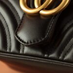 Gucci GG Marmont Kare Siyah Replika - 1:1 premium replika çanta