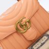 Fake Gucci GG Marmont Top Handle Apricot - high-end replica designer purse