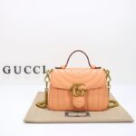 Replica Gucci GG Marmont Top Handle Apricot - 1:1 premium replica handbag