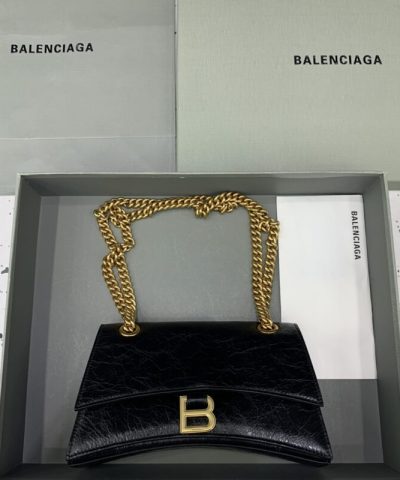 Replica Balenciaga Crush Small Black Gold - affordable designer bags