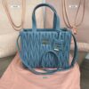 Replica Miu Miu Matelassé Tote Blue - high-quality designer bag dupe