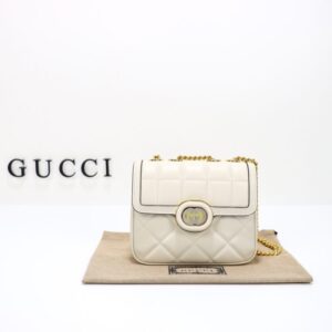 Fake Gucci Gucci Deco Double G White - high-end replica designer purse