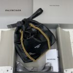 Replica Balenciaga Crush Small Tote Black - high-quality designer bag dupe