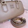 Replica Miu Miu Arcadie Small Full Brown - high-end replica designer purse
