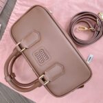Réplica da bolsa Miu Miu Arcadie pequena marrom - réplica de fábrica de elite