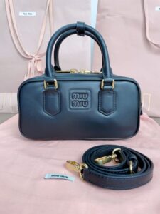 Fake Miu Miu Arcadie Small Full Black - top-grade luxury bag dupe
