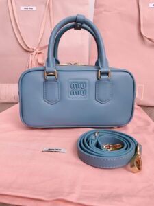 Fake Miu Miu Arcadie Small Full Blue - premium superclone handbag