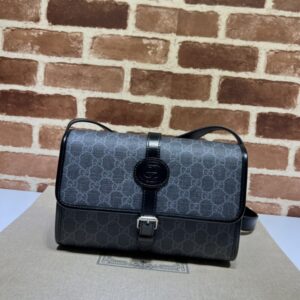 Fake Gucci GG Messenger Black Canvas - high-quality designer bag dupe
