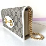 Replica Gucci Horsbet Chain Clutch White - designer handbag clone