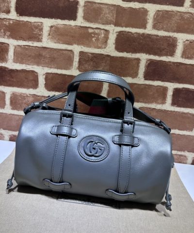 Fake Gucci Luggage Bag Grey - high-end replica designer purse