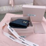 Replica Miu Miu Pocket Wallet Black - affordable luxury replica bag